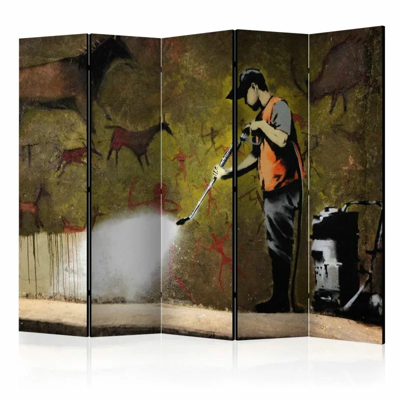 Parawan 5-częściowy - Banksy - Cave Painting II - obrazek 1