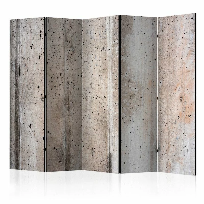 Parawan 5-częściowy - Stary beton II - obrazek 1