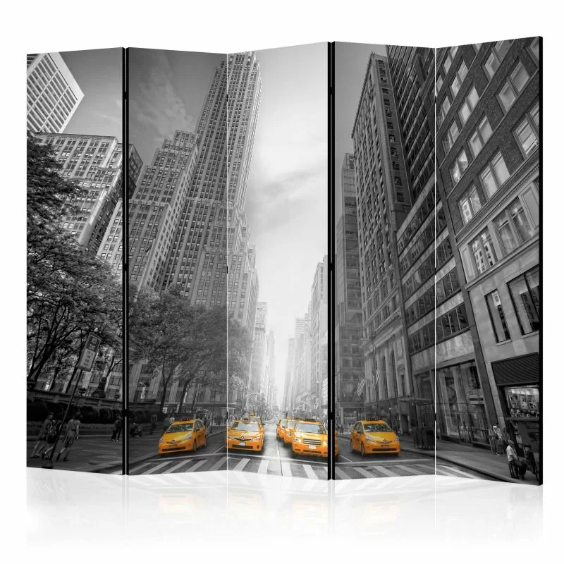 Parawan 5-częściowy - New York - yellow taxis II