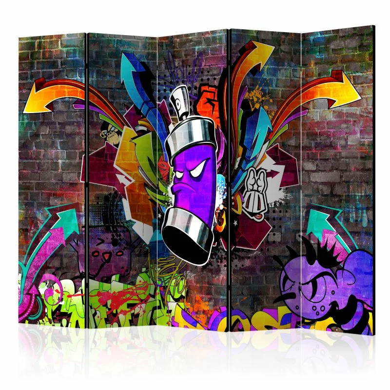 Parawan 5-częściowy - Graffiti: Kolorowy atak II
