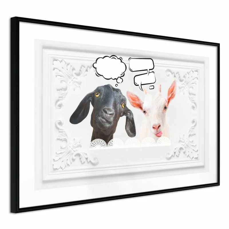 Plakat - Rozmowa dwóch kóz - obrazek 1
