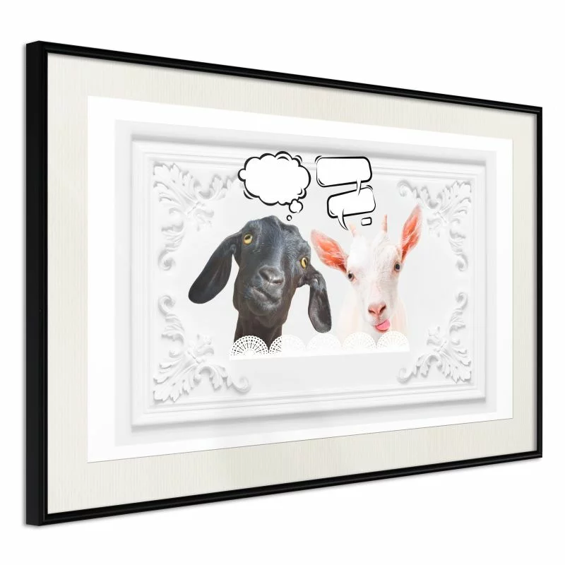 Plakat - Rozmowa dwóch kóz - obrazek 1