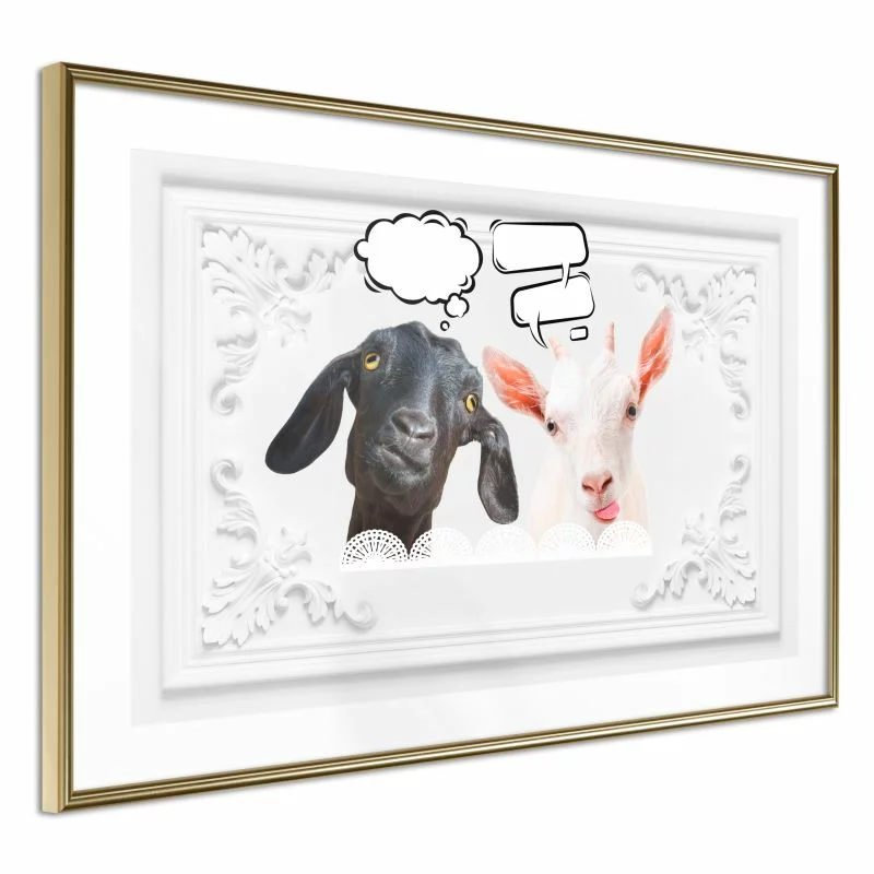 Plakat - Rozmowa dwóch kóz - obrazek 1