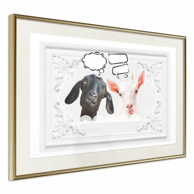 Plakat - Rozmowa dwóch kóz - obrazek 1