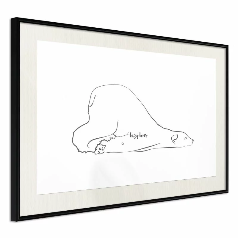 Plakat - Odpoczywający niedźwiedź polarny - obrazek 1