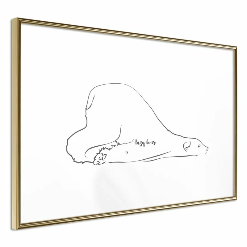 Plakat - Odpoczywający niedźwiedź polarny - obrazek 1