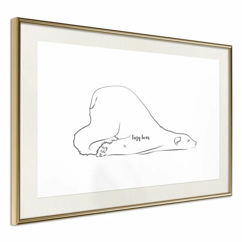 Plakat - Odpoczywający niedźwiedź polarny - obrazek 1