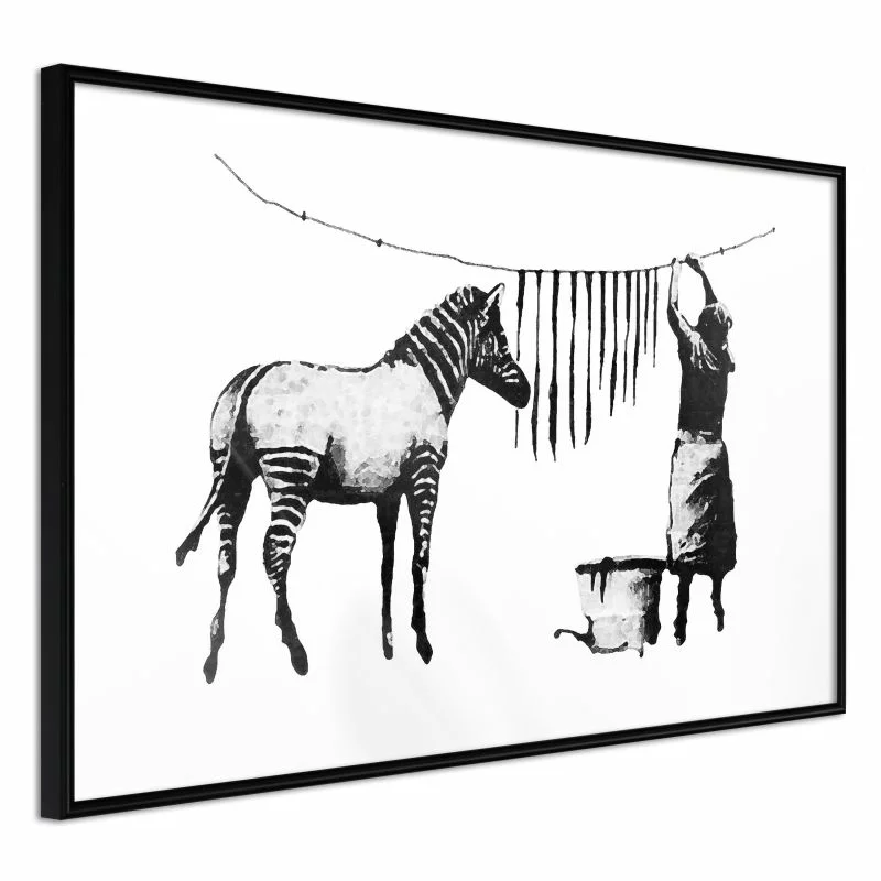 Plakat - Banksy: Washing Zebra Stripes - obrazek 1