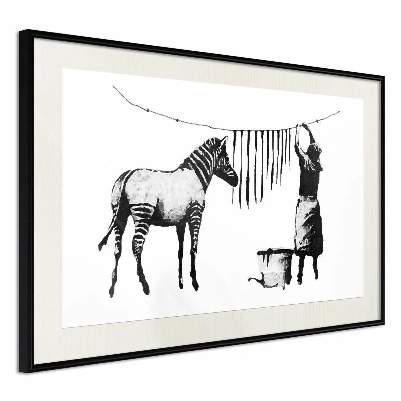 Plakat - Banksy: Washing Zebra Stripes - obrazek 1