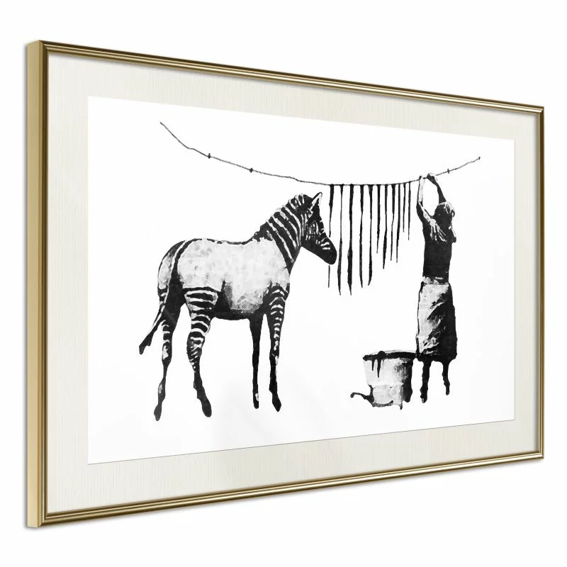 Plakat - Banksy: Washing Zebra Stripes - obrazek 1