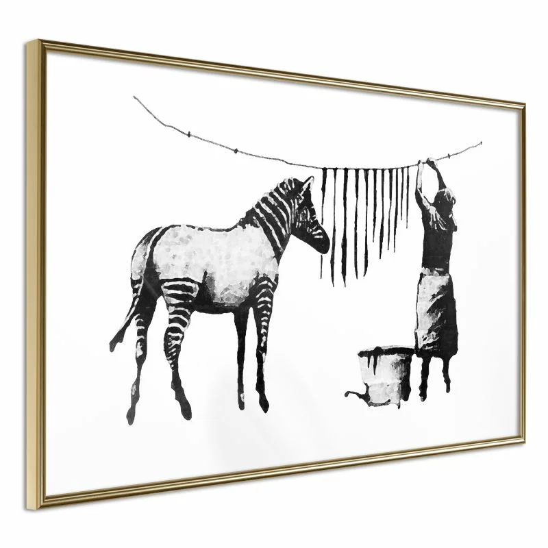 Plakat - Banksy: Washing Zebra Stripes - obrazek 1