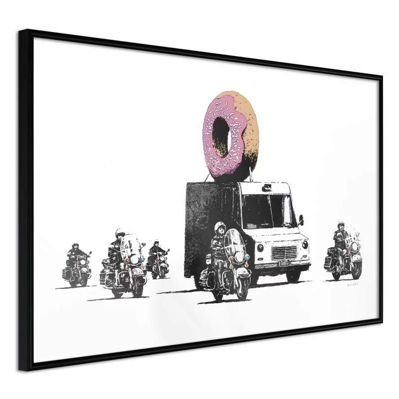 Plakat - Banksy: Donuts (Strawberry) - obrazek 1