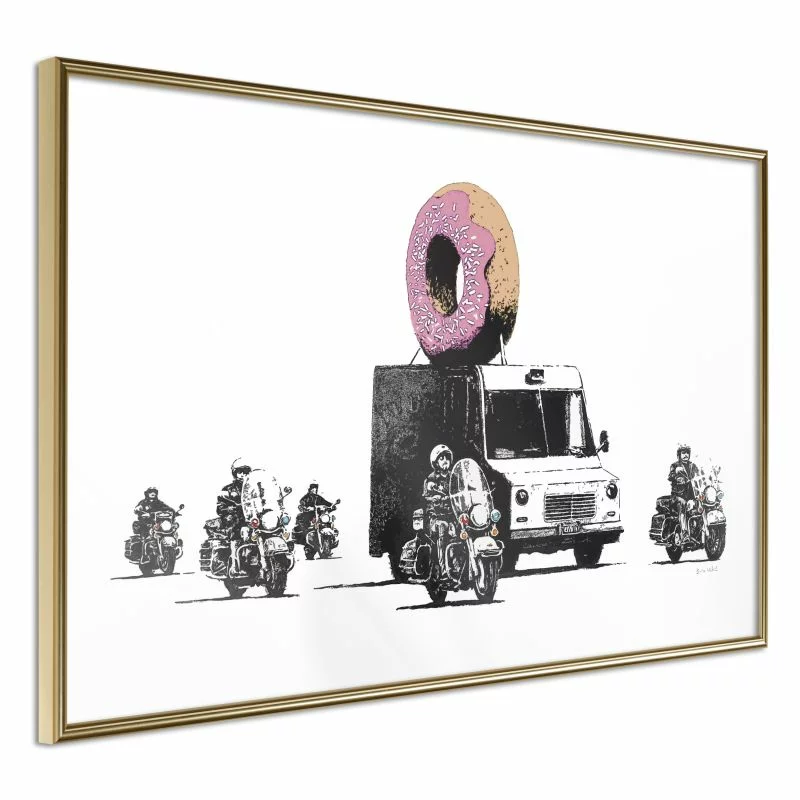 Plakat - Banksy: Donuts (Strawberry) - obrazek 1