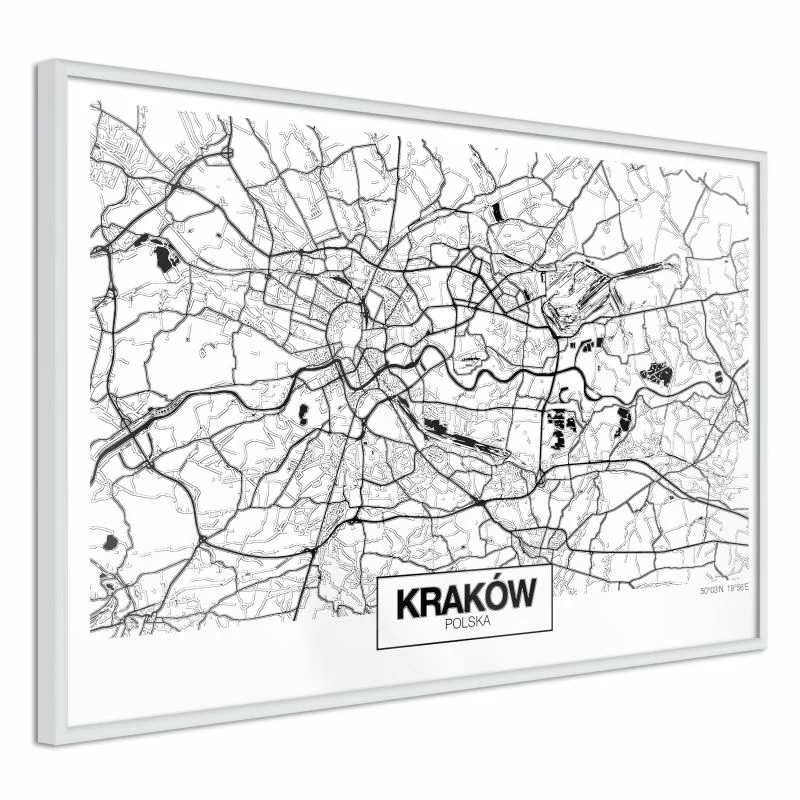 Plakat - Plan miasta: Kraków