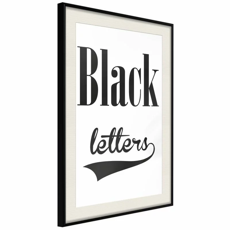 Plakat - Czarny napis
