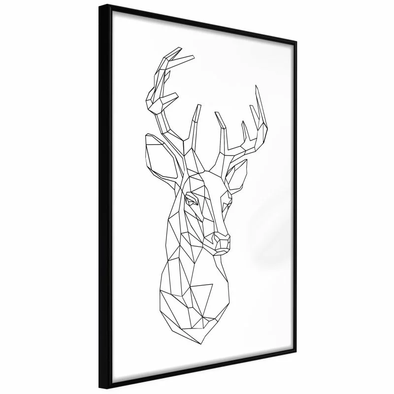 Plakat - Minimalistyczny jeleń - obrazek 1