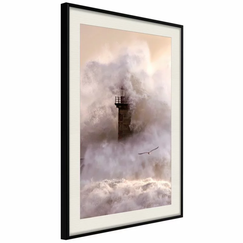 Plakat - Latarnia morska podczas sztormu
