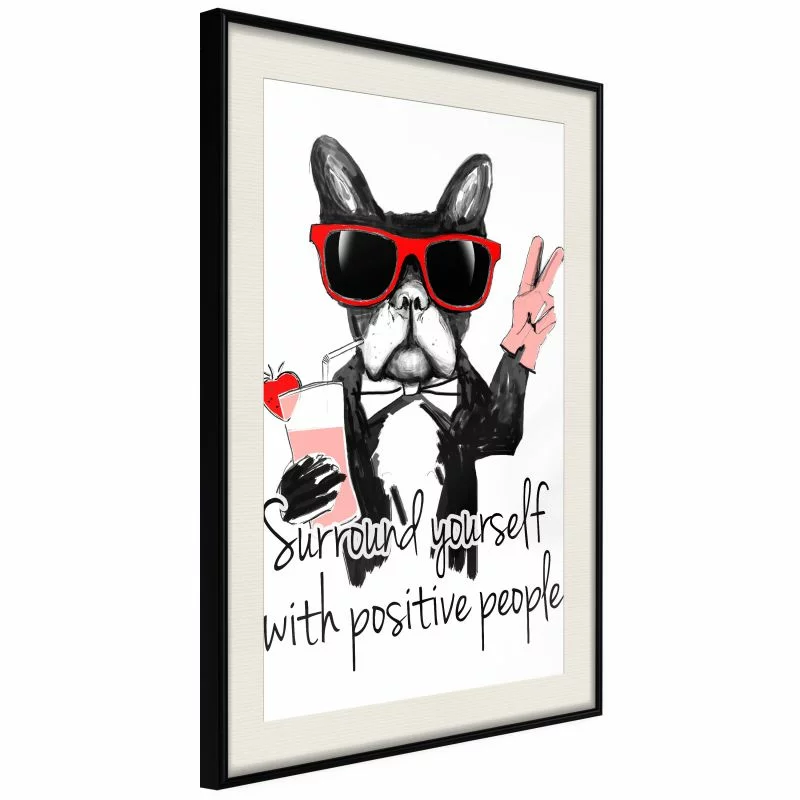 Plakat - Pozytywny buldog - obrazek 1