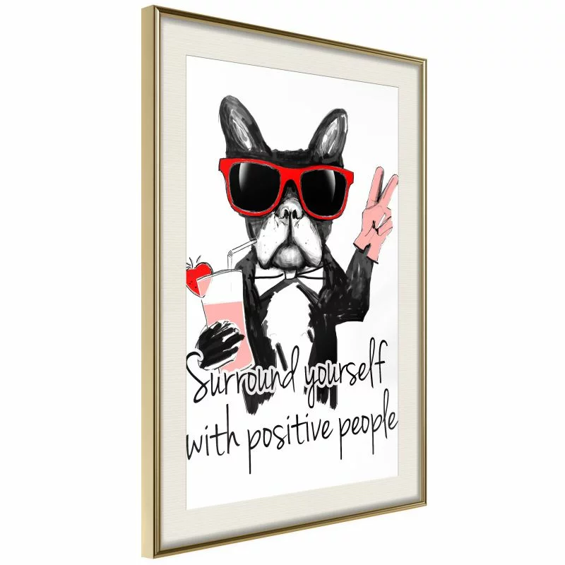 Plakat - Pozytywny buldog - obrazek 1