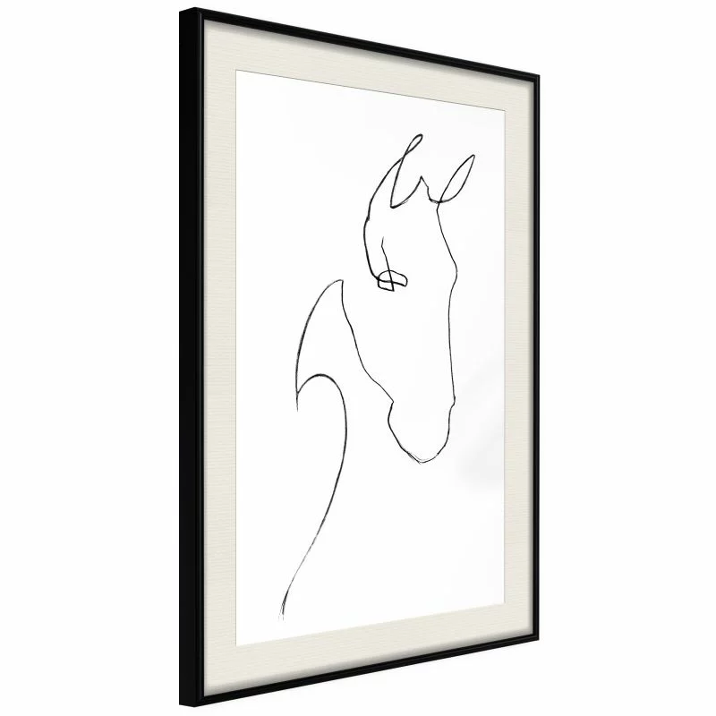 Plakat - Szkic głowy konia