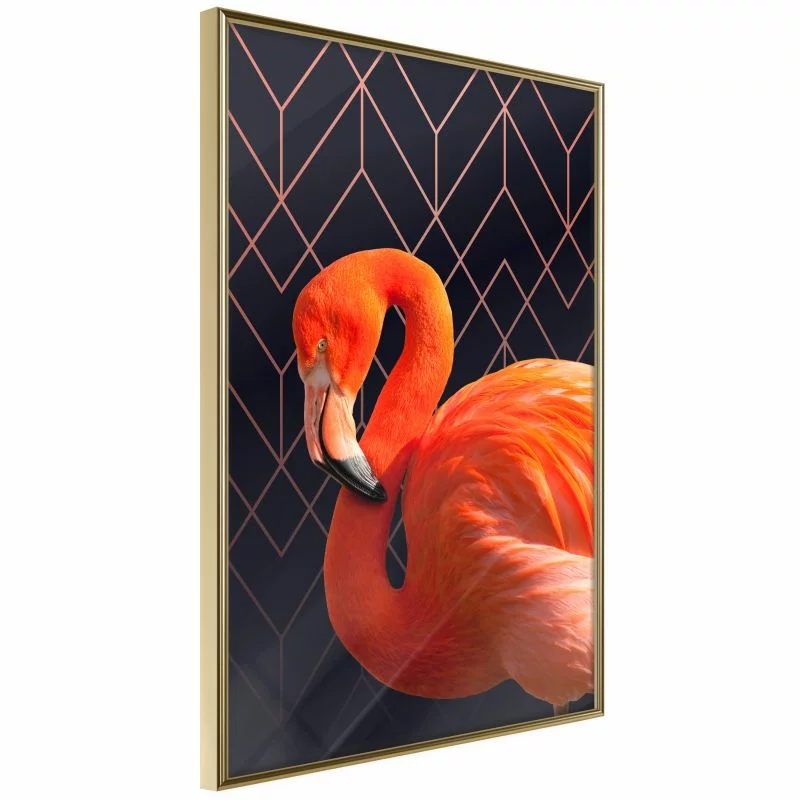 Plakat - Pomarańczowy flaming - obrazek 1