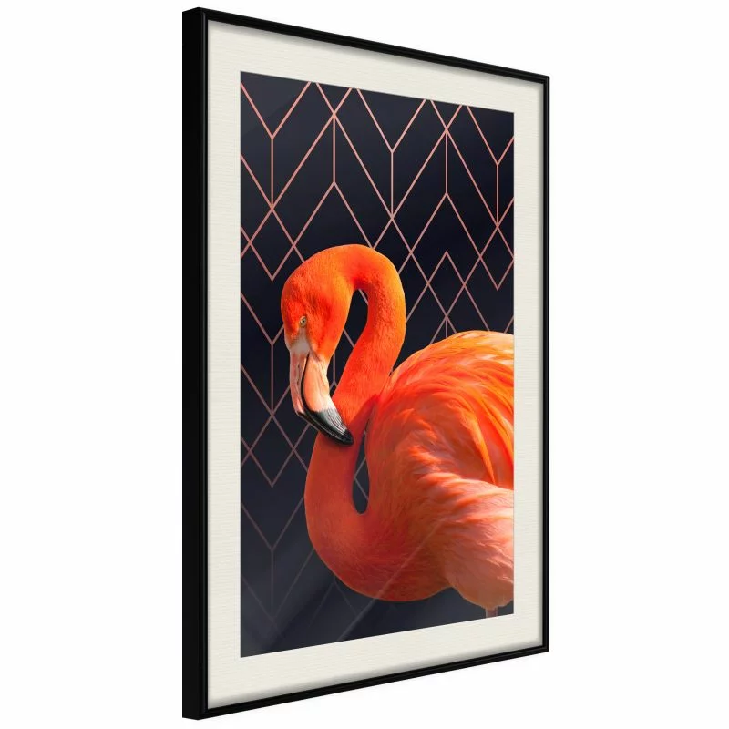 Plakat - Pomarańczowy flaming - obrazek 1