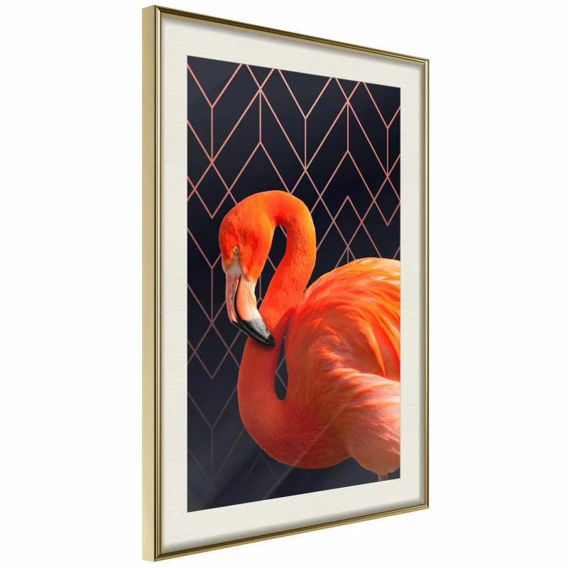 Plakat - Pomarańczowy flaming - obrazek 1