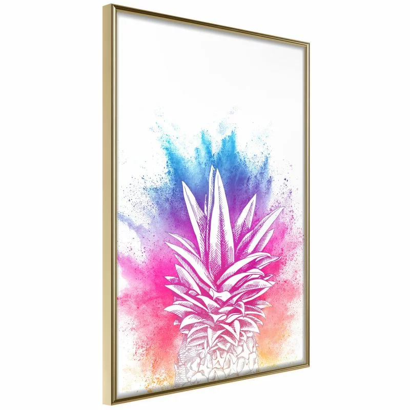 Plakat - Tęczowy pióropusz ananasa - obrazek 1