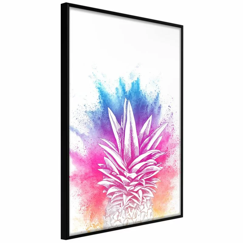 Plakat - Tęczowy pióropusz ananasa - obrazek 1