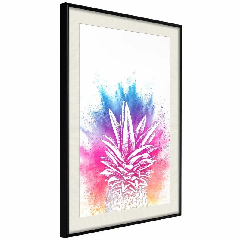 Plakat - Tęczowy pióropusz ananasa - obrazek 1