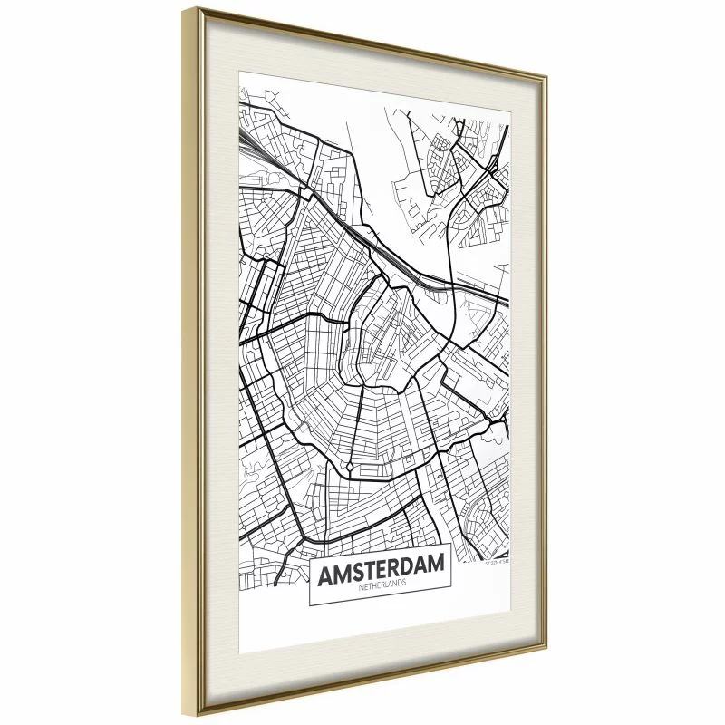 Plakat - Plan miasta: Amsterdam