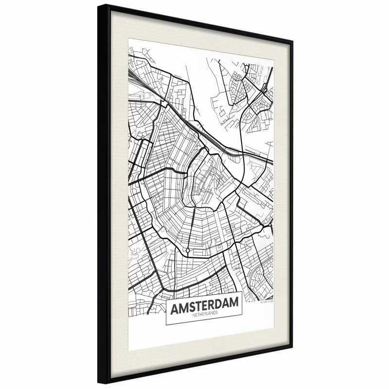 Plakat - Plan miasta: Amsterdam