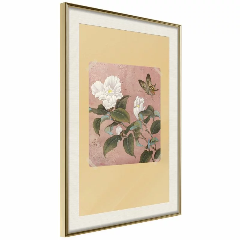 Plakat - Rododendron i motyl - obrazek 1