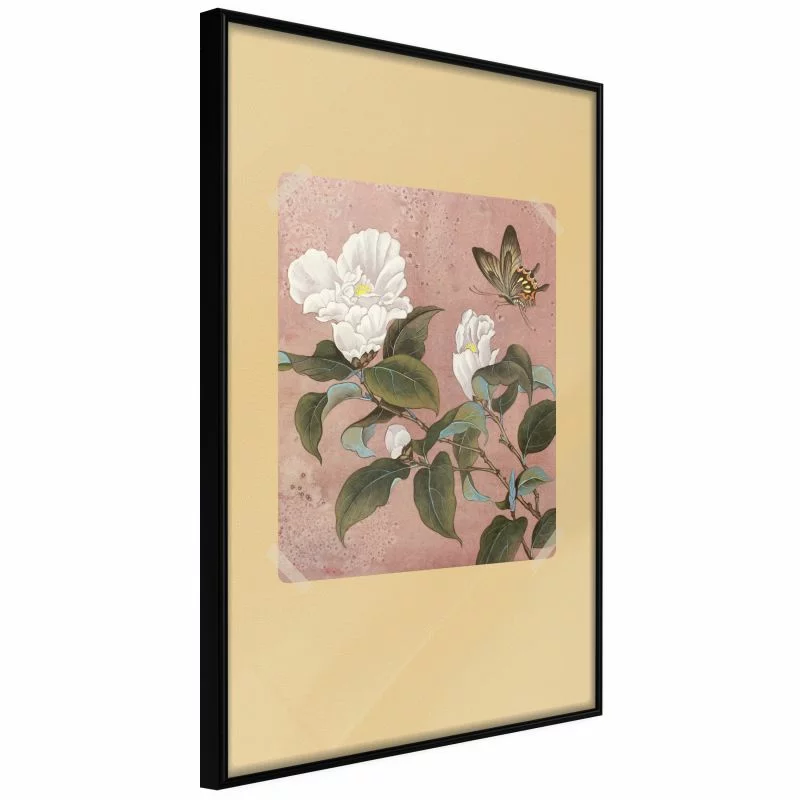 Plakat - Rododendron i motyl - obrazek 1