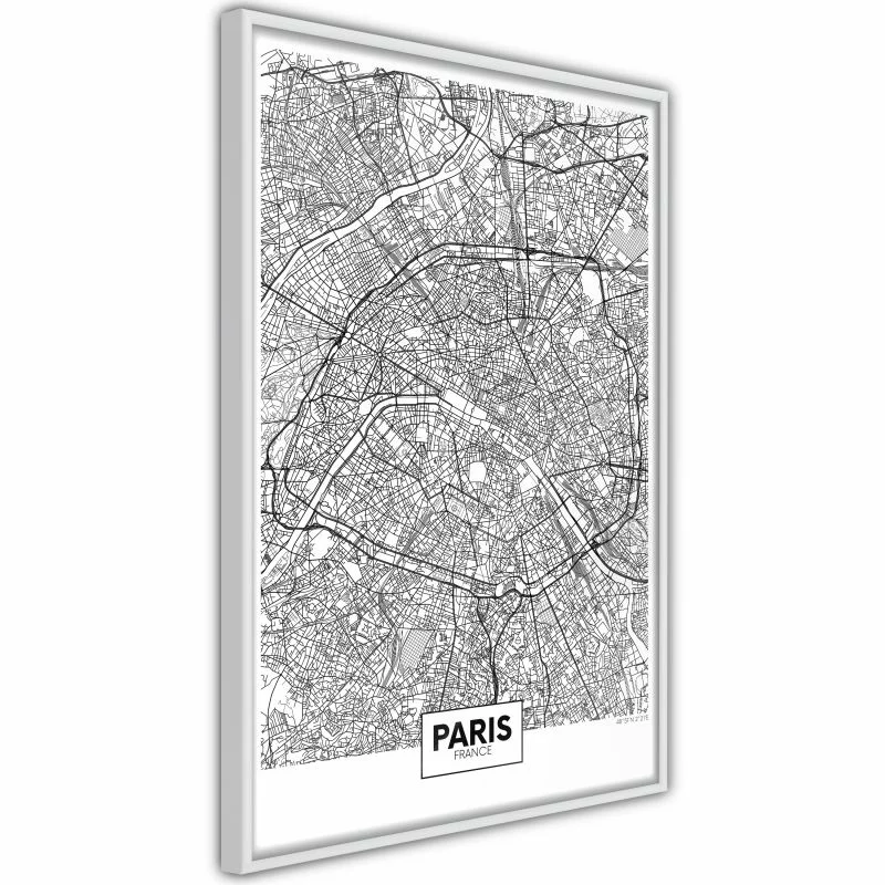 Plakat - Plan miasta: Paryż