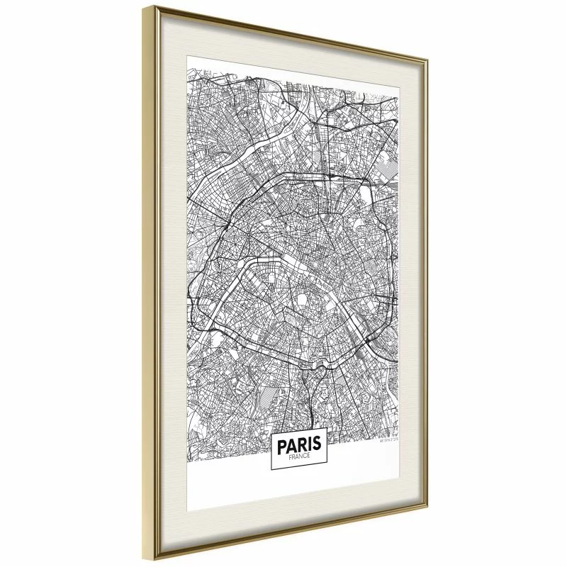 Plakat - Plan miasta: Paryż