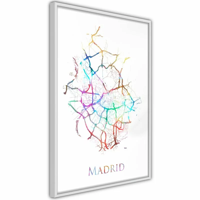 Plakat - Plan miasta: Madryt (kolorowy)