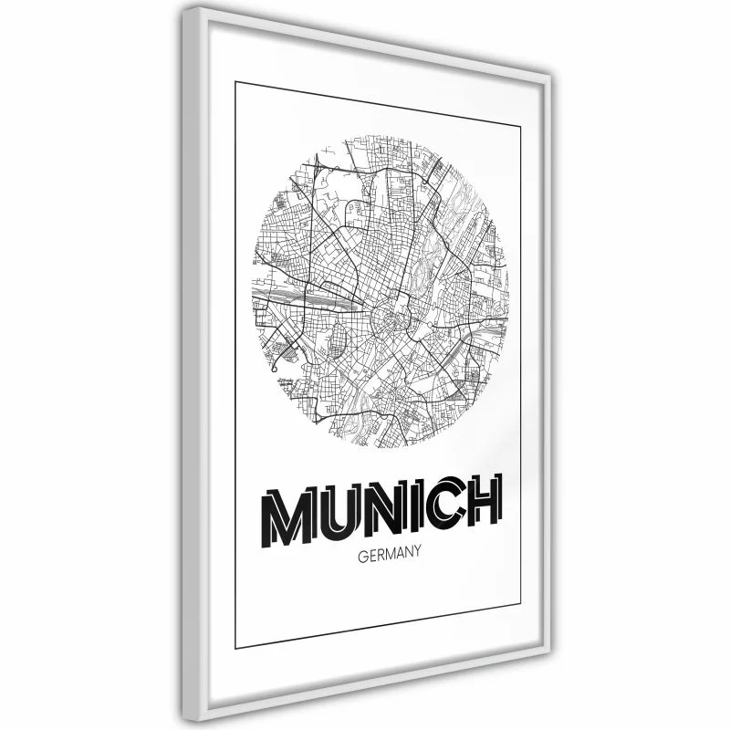 Plakat - Plan miasta: Monachium (okrągły)