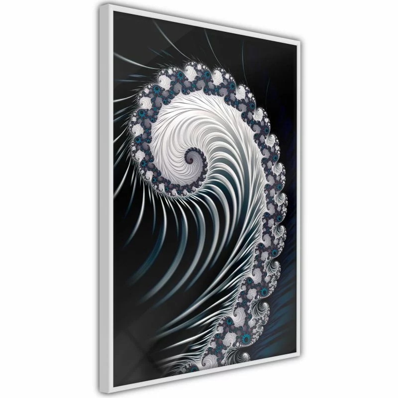 Plakat - Fraktalna spirala (negatyw)