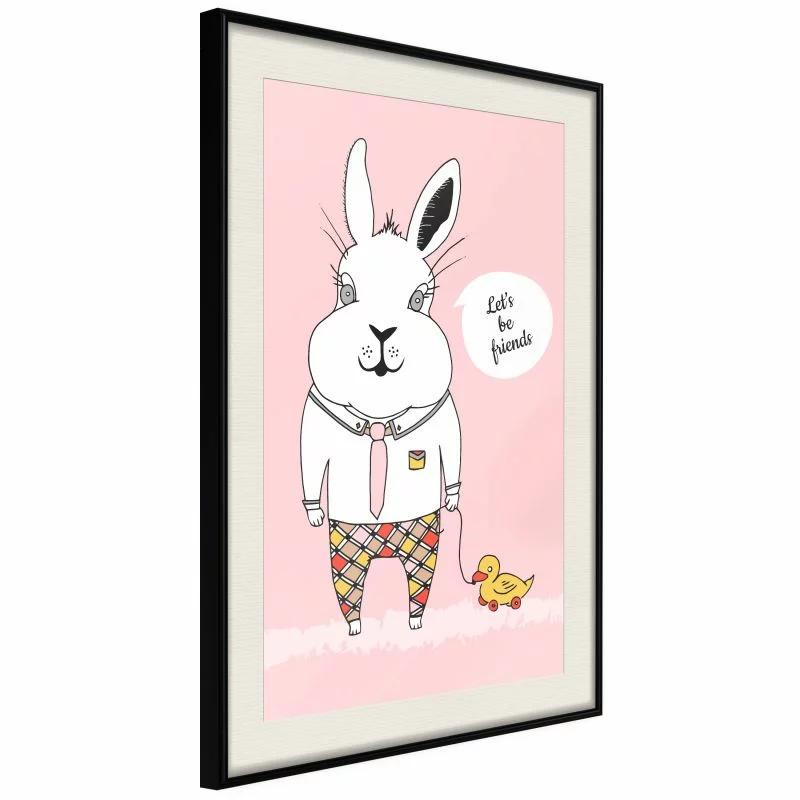 Plakat - Przyjacielski królik