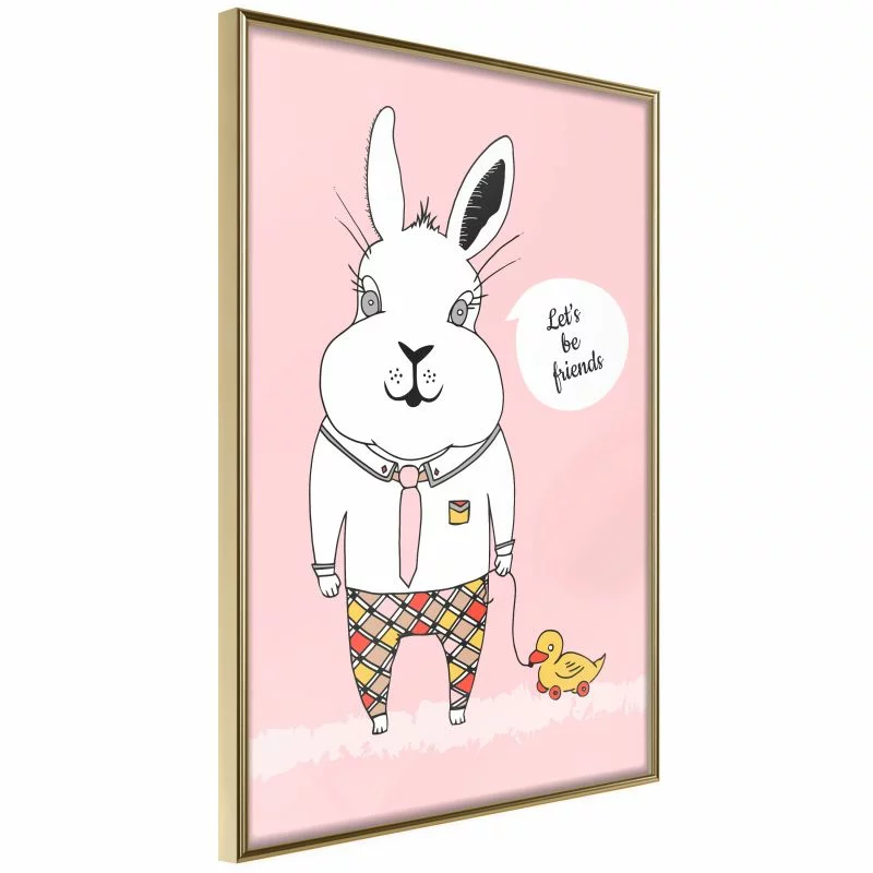 Plakat - Przyjacielski królik - obrazek 1