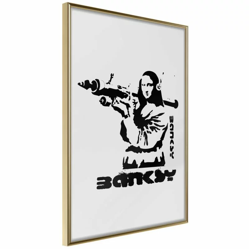 Plakat - Banksy: Mona Lisa with Bazooka I - obrazek 1