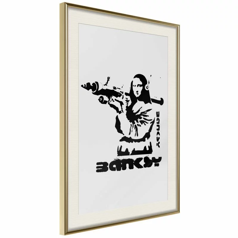 Plakat - Banksy: Mona Lisa with Bazooka I - obrazek 1