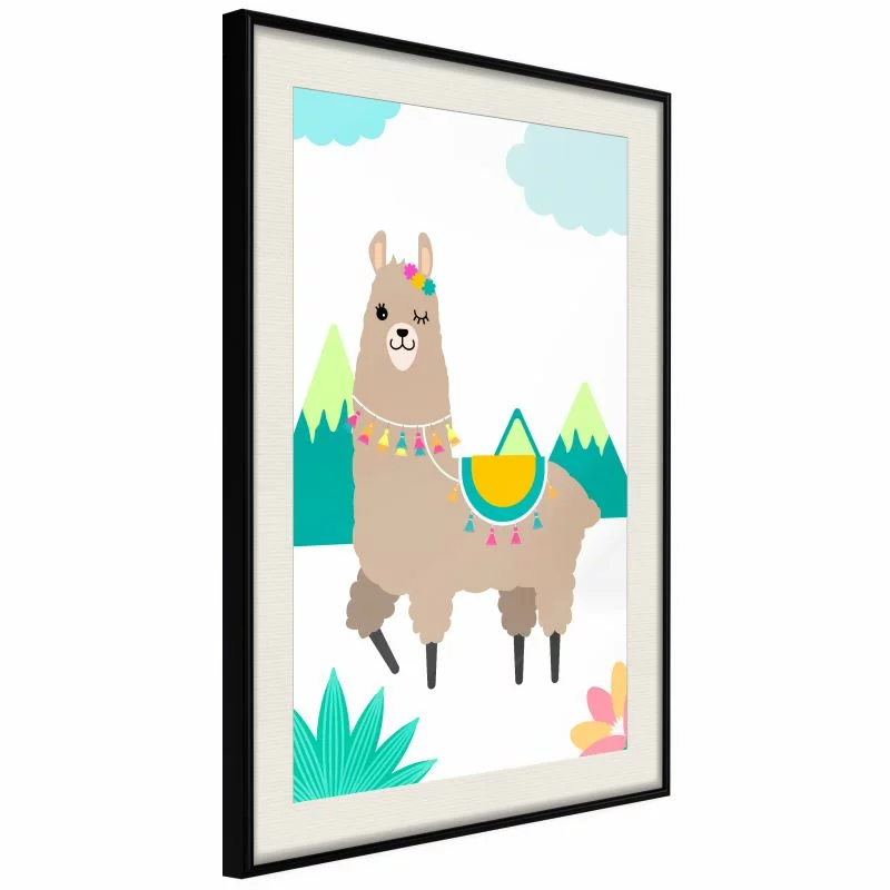 Plakat - Rozbrykana lama - obrazek 1