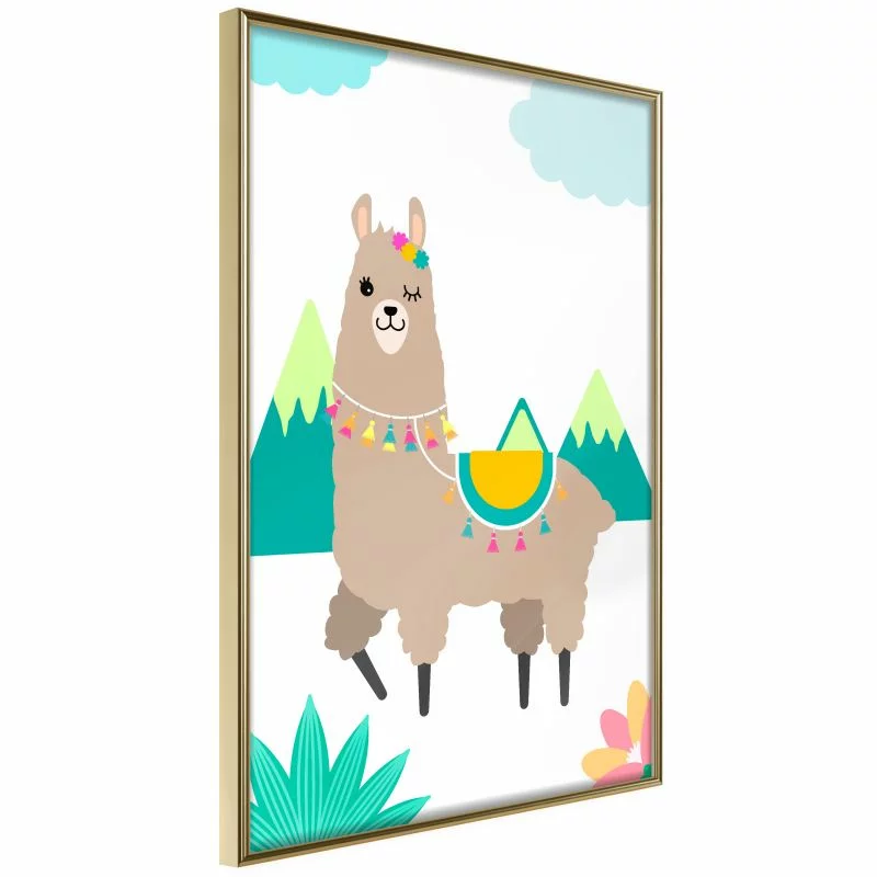 Plakat - Rozbrykana lama - obrazek 1