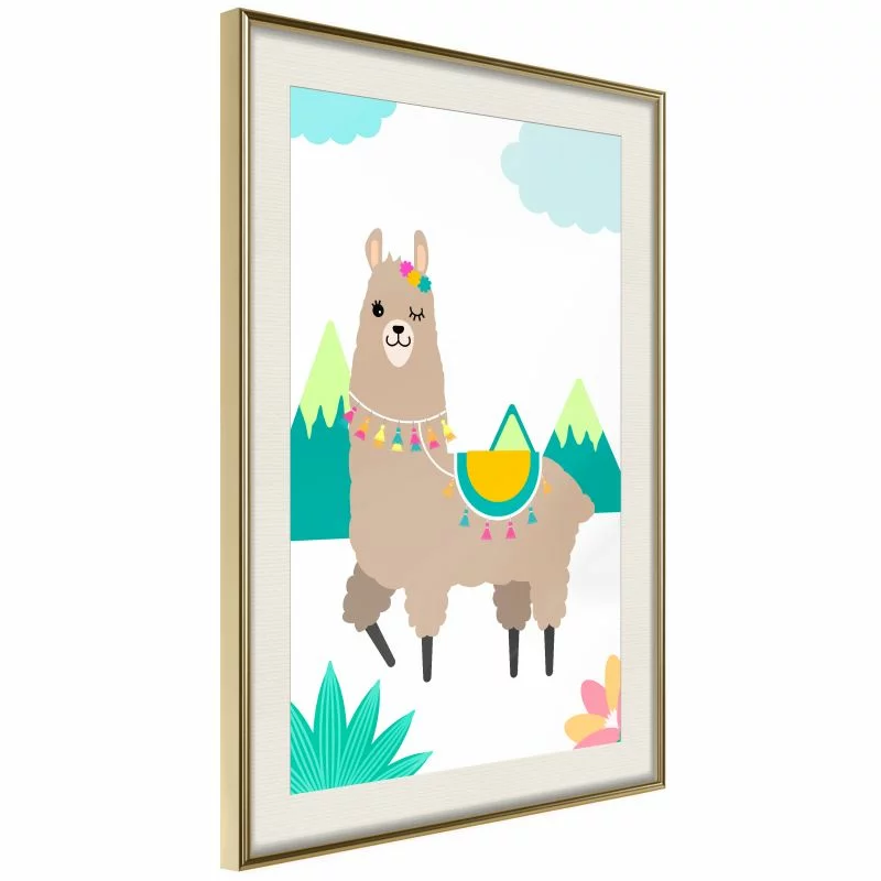 Plakat - Rozbrykana lama - obrazek 1