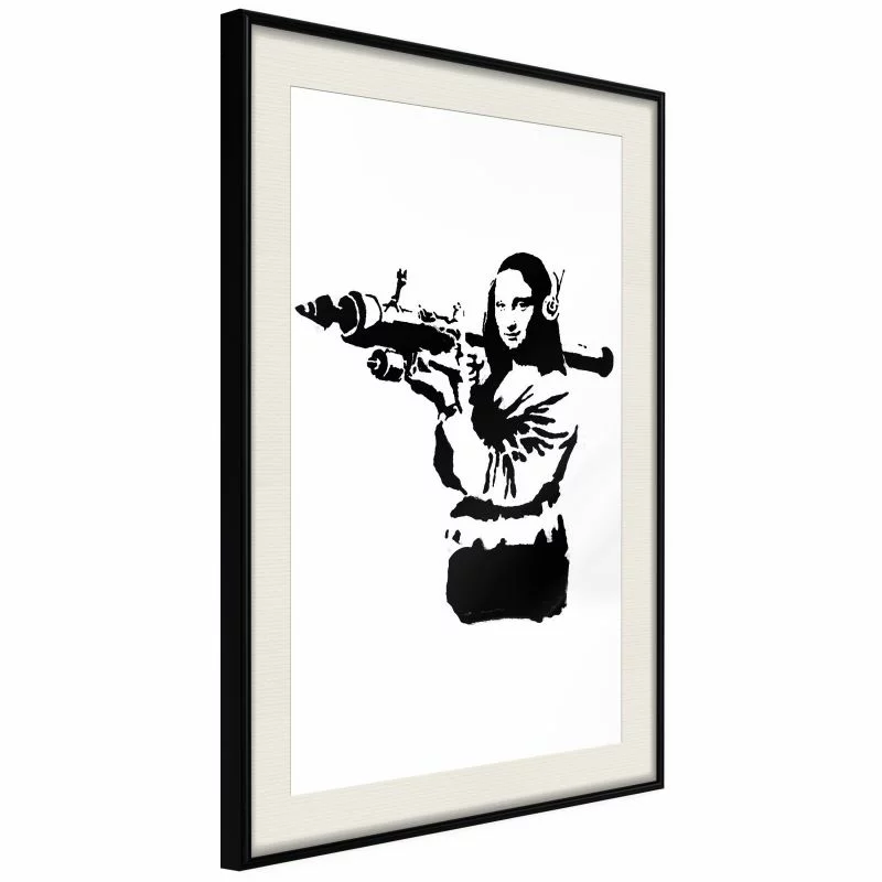 Plakat - Banksy: Mona Lisa with Bazooka II - obrazek 1