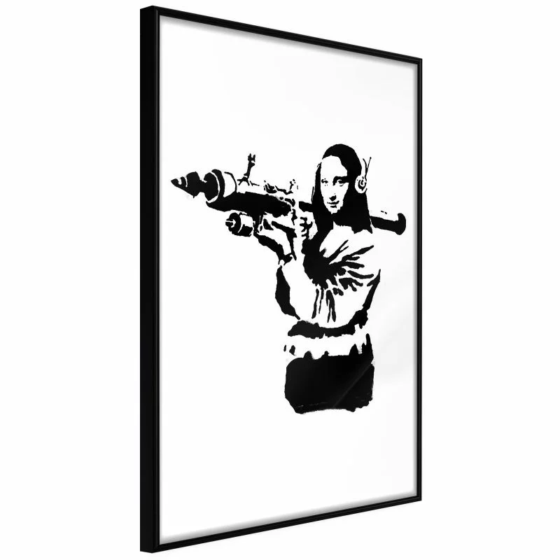 Plakat - Banksy: Mona Lisa with Bazooka II - obrazek 1