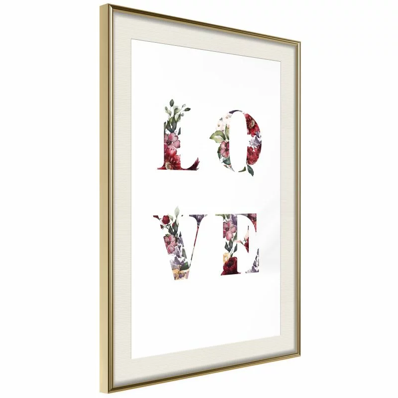 Plakat - Kwiatowe Love - obrazek 1