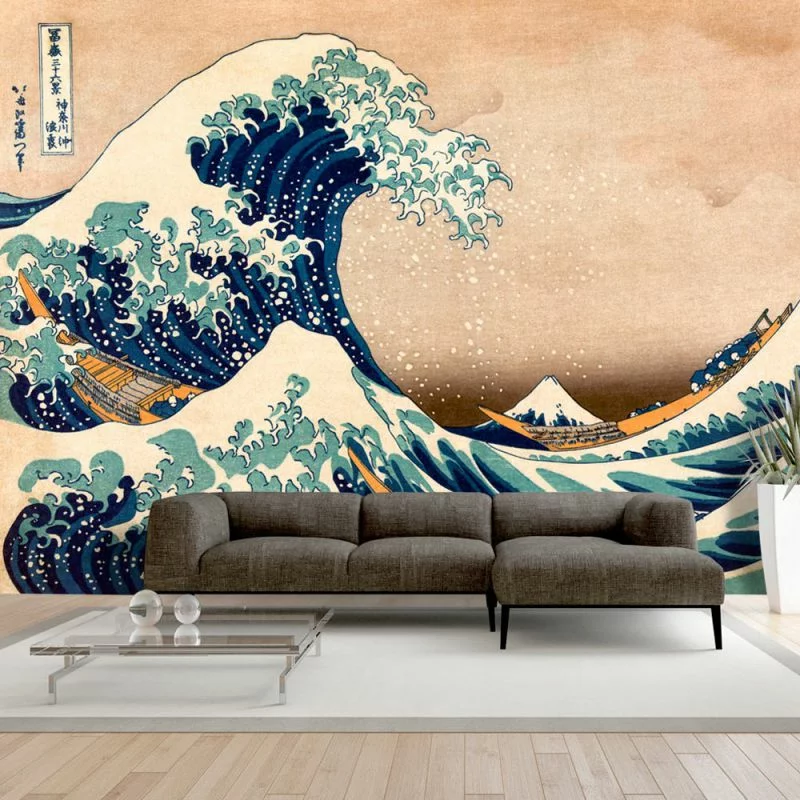 Fototapeta - Hokusai: Wielka fala w Kanagawie (Reprodukcja) - obrazek 1